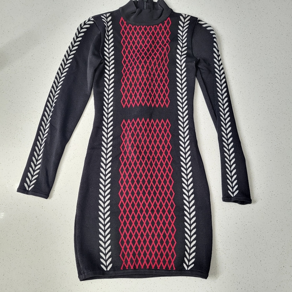 Bebe Knit Bodycon Mini Sweater Dress XS - Picture 4 of 15